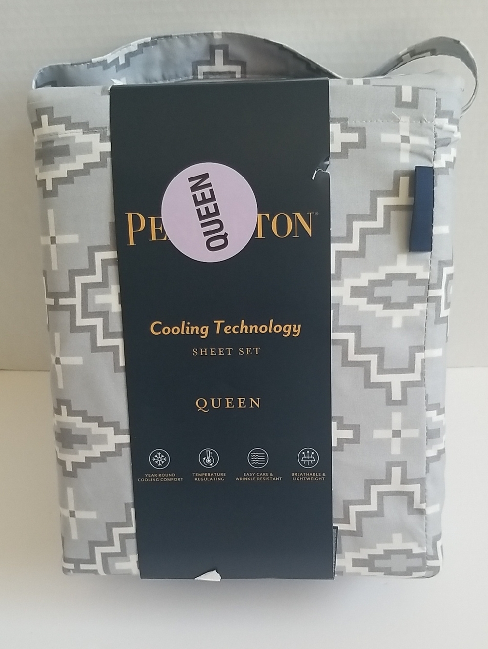 Pendleton 4-piece Cooling Technology Sheet Set : Otero Style Gray/White NWT